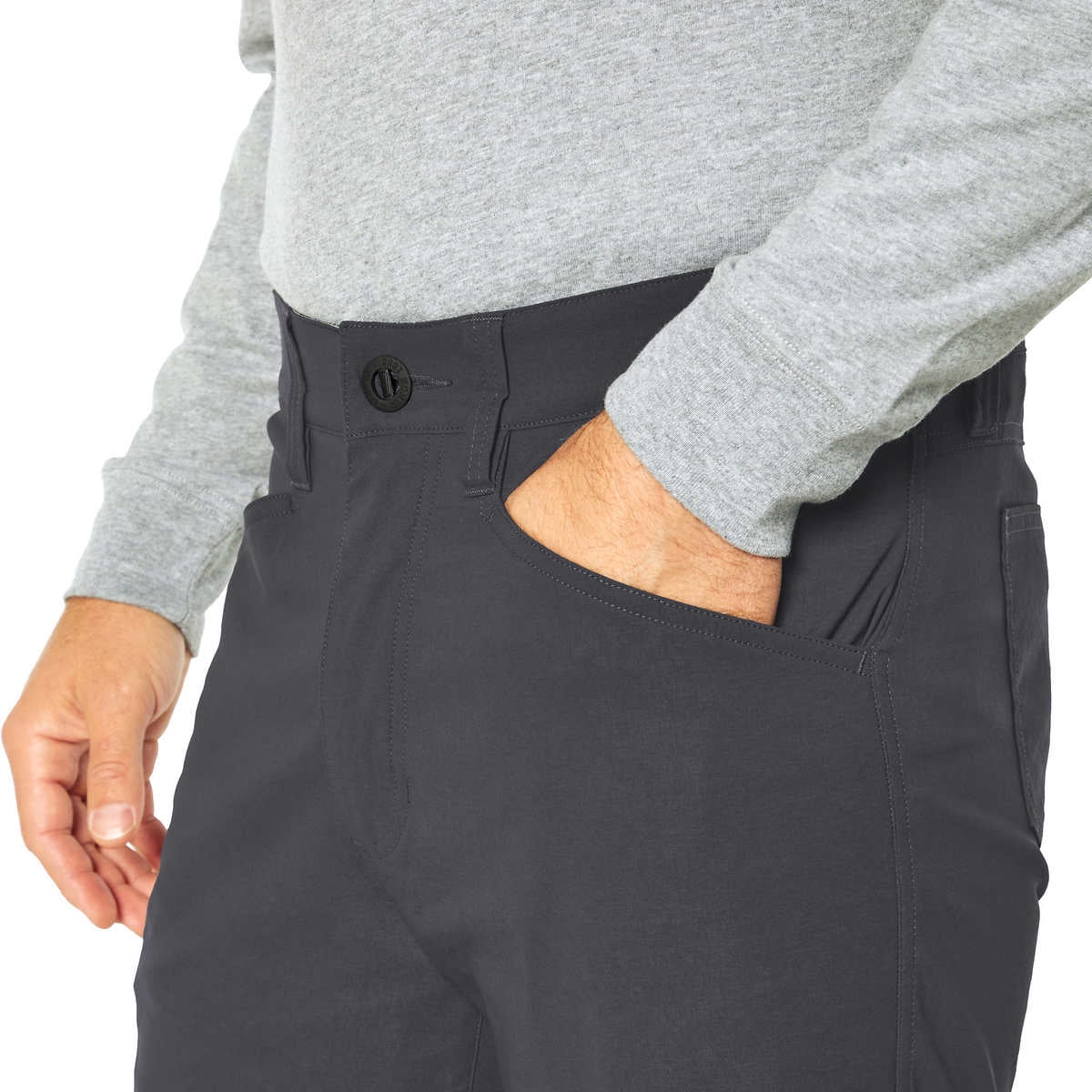 Mens Lightweight 6 Pocket Tech Pant (Asphalt (Grey),36x34) E43966