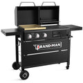 6-Burner Propane Gas Grill and Griddle with Double Stainless Steel Lids U917171