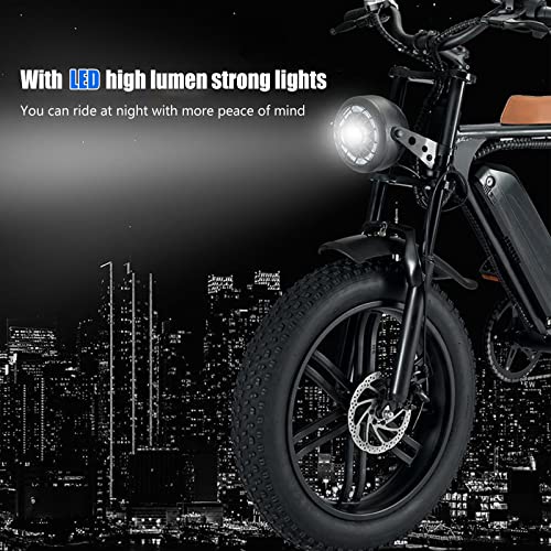 20" Fat Tire 48V 15Ah Removable Battery Electric Bicycle 750W 30MPH Shimano 7 Speed T282