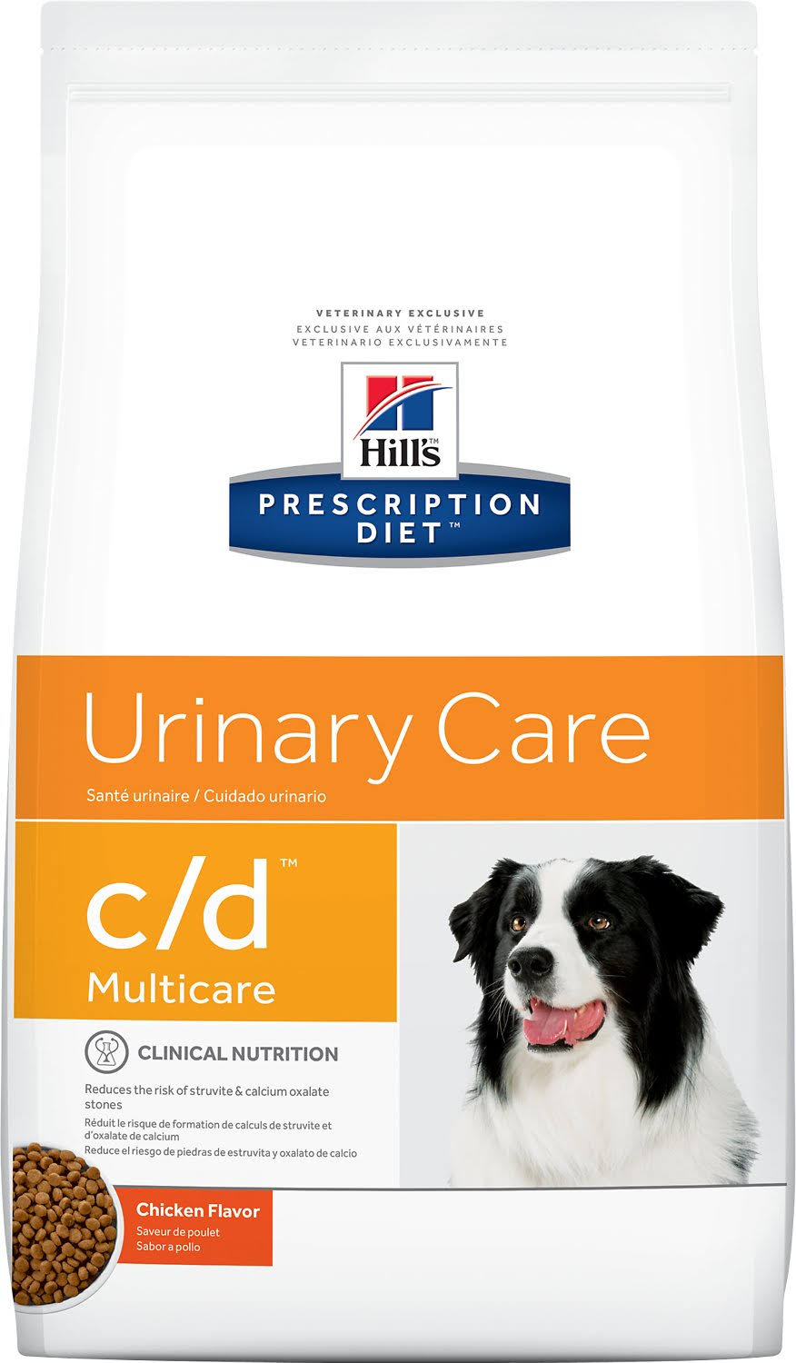 Prescription Diet c/d Multicare Dog Nutrition, Therapeutic, Urinary Care, Chicken Flavor - 17.6 lb H98043
