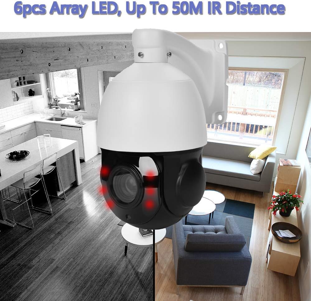 4K PTZ 8MP Security Camera with 30x Optical Zoom and Night Vision G5636