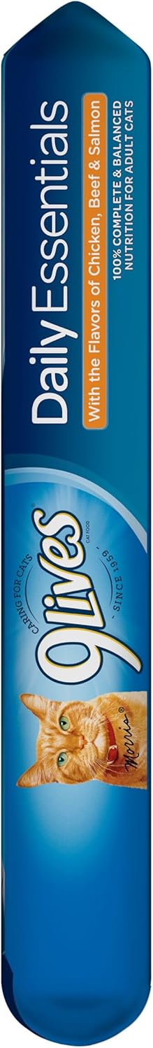 12 lb Dry Cat Food with Chicken, Beef & Salmon Flavors D8968