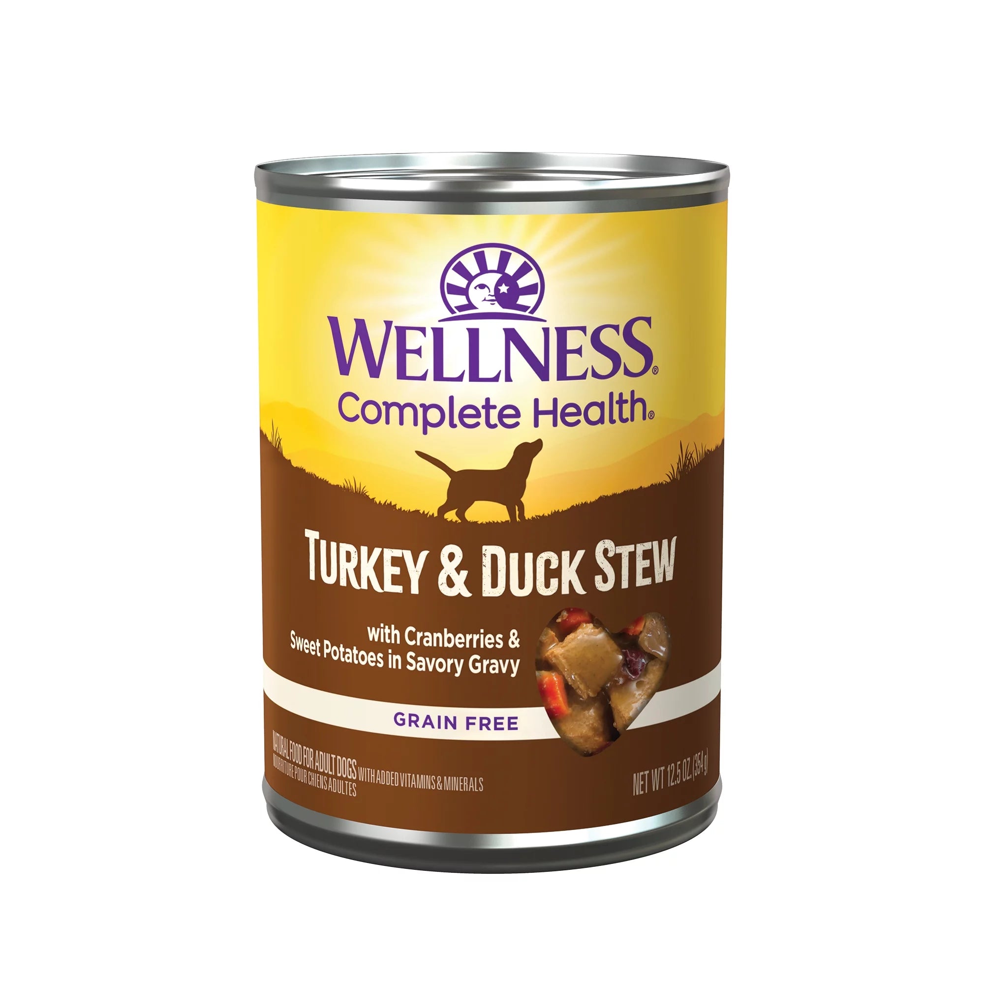 Thick & Chunky Natural Grain Free Canned Dog Food, Turkey & Duck Stew, 12.5-Ounce Can (Pack of 12) P61936