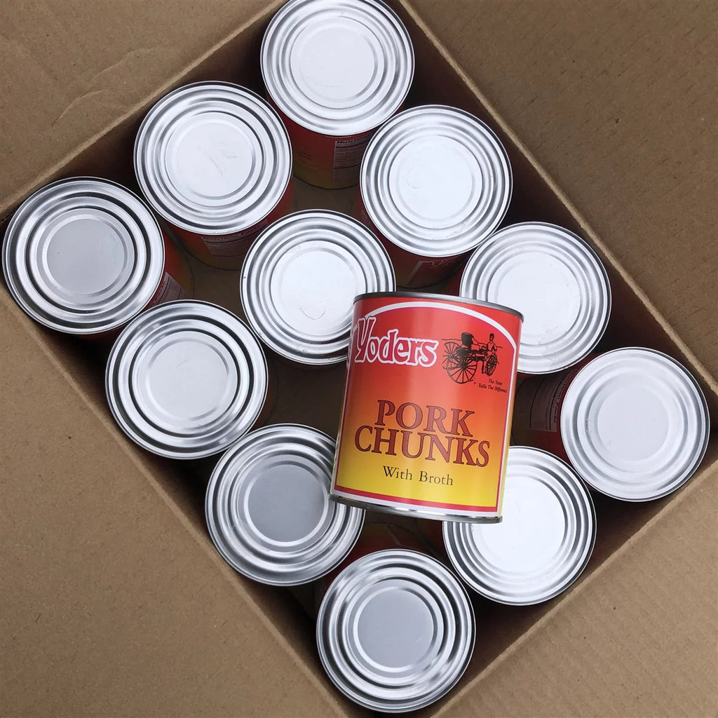 Canned Pork Chunks Meat, 28 oz, 12 Cans P379543