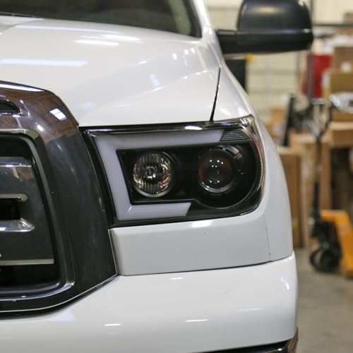 Black Projector Headlights Pair for Toyota Tundra Sequoia T8985