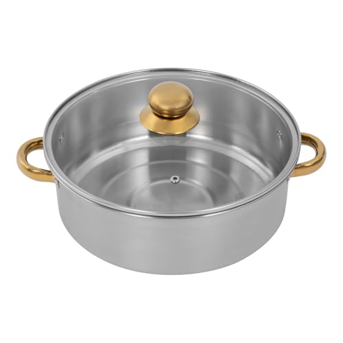 5 Tier Stainless Steel Steamer Pot with Glass Lid (28CM) K225