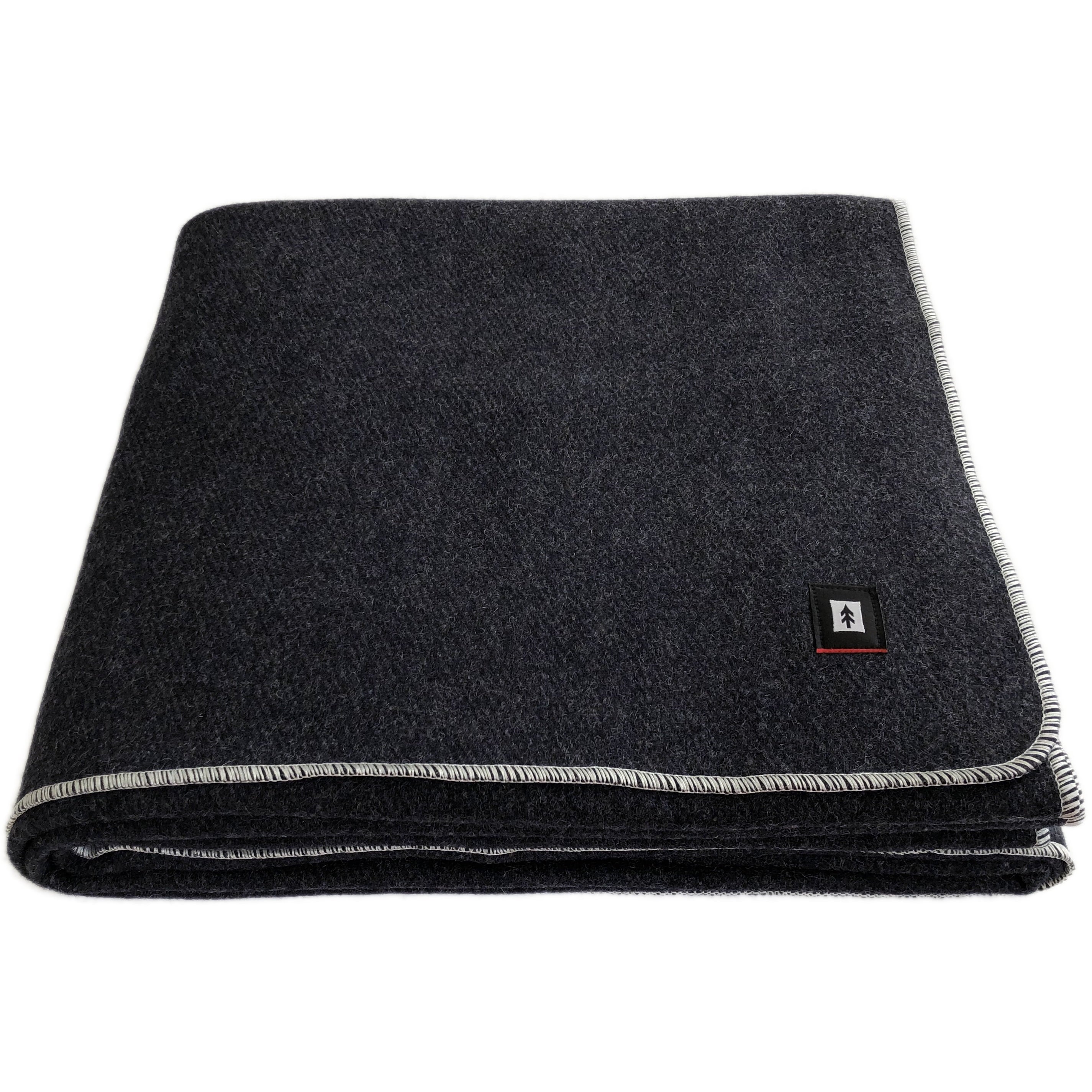 Charcoal 100% Wool Blanket Twin Size C468