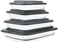 8-Piece Glass Baking Dish Set with Plastic Lids O83909