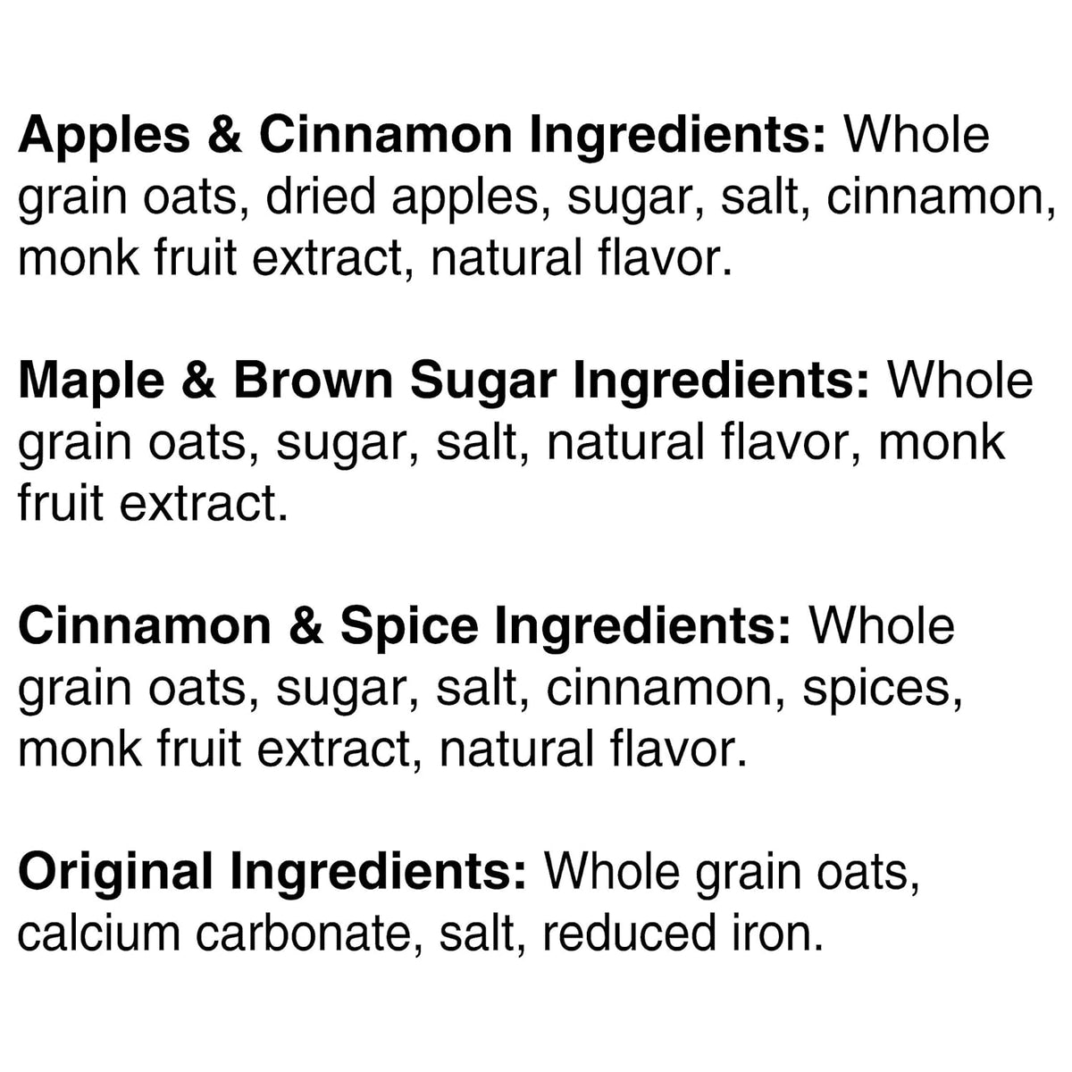 Lower Sugar Instant Oatmeal Variety Pack, 48 Count Z35785
