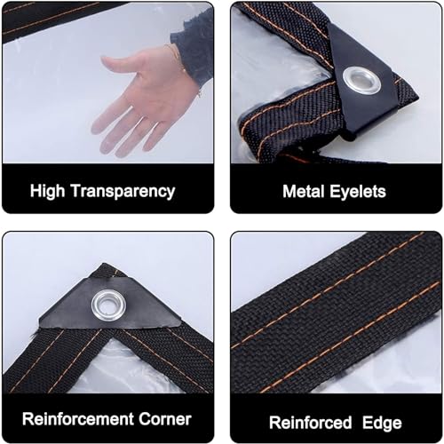 Clear Waterproof 20x20ft Heavy Duty Tarpaulin with Grommets T459