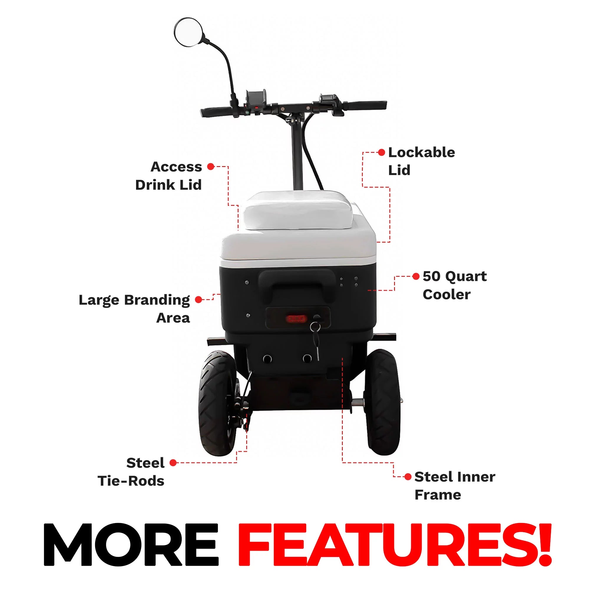 Motorized Ice Chest Scooter, 13 MPH Top Speed F82543
