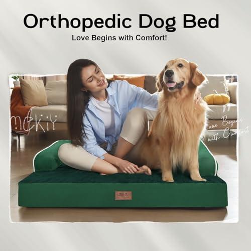 Large Dark Grey Orthopedic Dog Bed with Removable Cover F531354