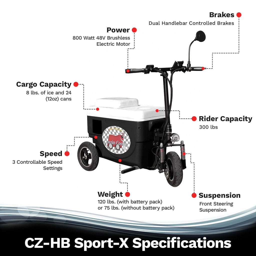 Motorized Ice Chest Scooter, 13 MPH Top Speed F82543