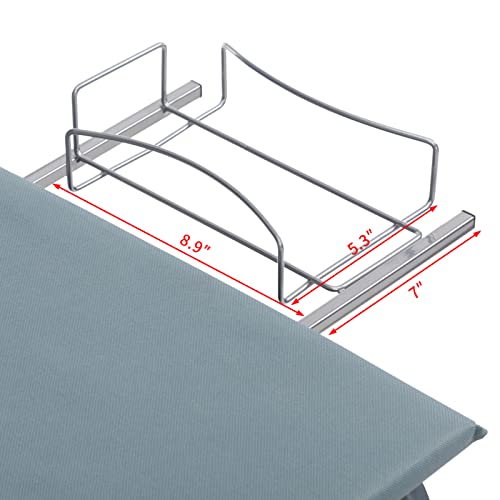 Blue Grey Rolling Laundry Sorter with Ironing Board and 3-Bag L3043