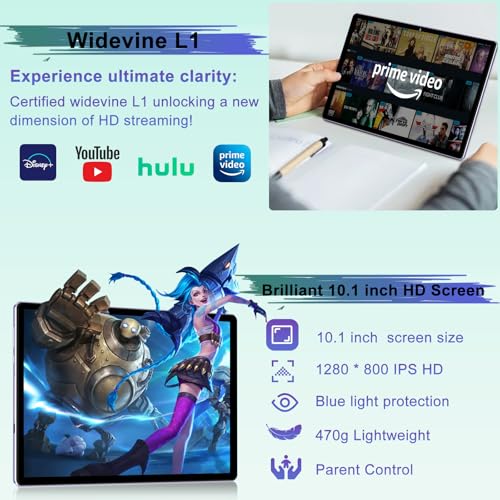 Black 10.1 Inch 2-in-1 Tablet with Keyboard P61783