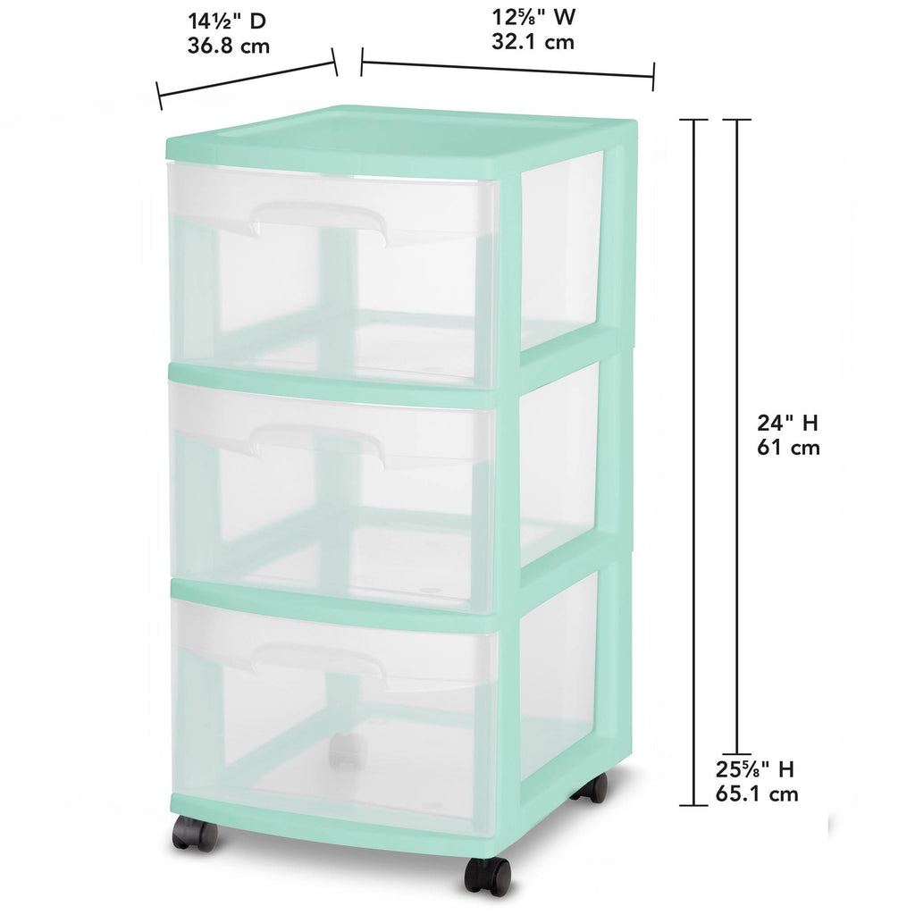 3 Drawer Rolling Storage Cart (2 Pack) O1709