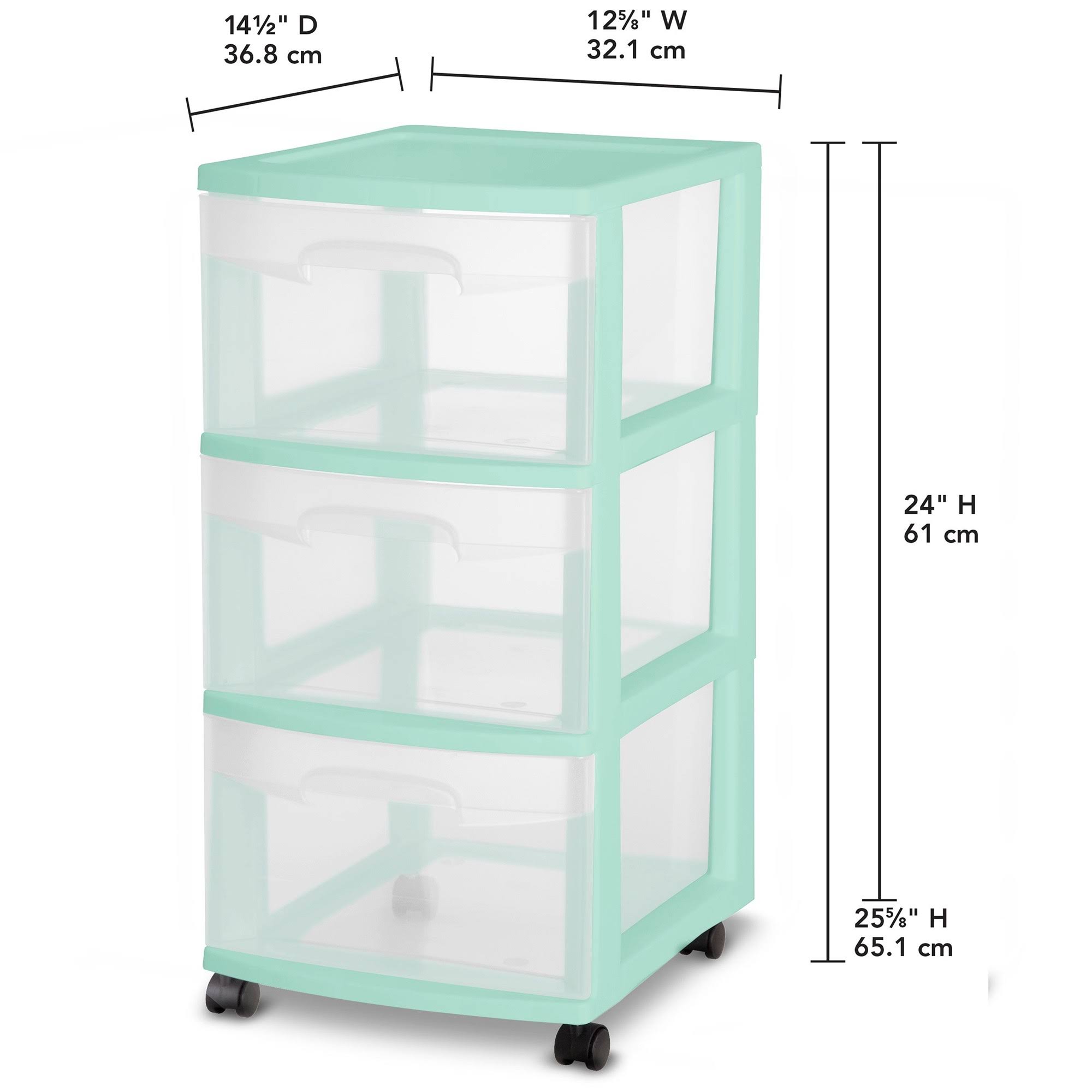 3 Drawer Rolling Storage Cart (2 Pack) O1709