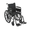 Light Weight Wheelchair with Flip Back Removable Arms, Swing Away Footrests, 20'' Seat W5963