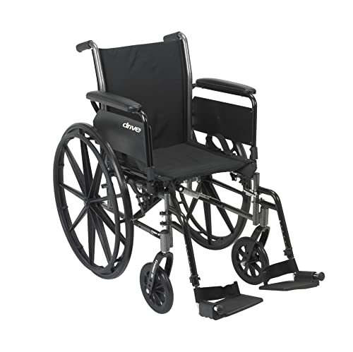 Light Weight Wheelchair with Flip Back Removable Arms, Swing Away Footrests, 20'' Seat W5963