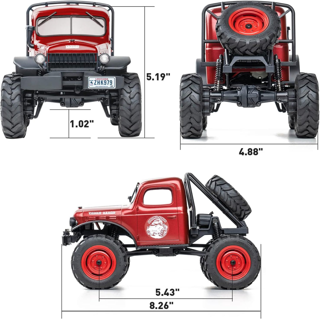 1/24 Scale 4WD RC Crawler Car (Red) I29386