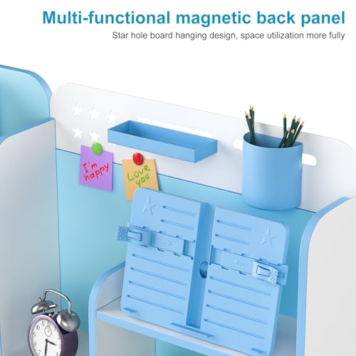 Height Adjustable Kids Desk and Chair Set with Book Stand Z703166