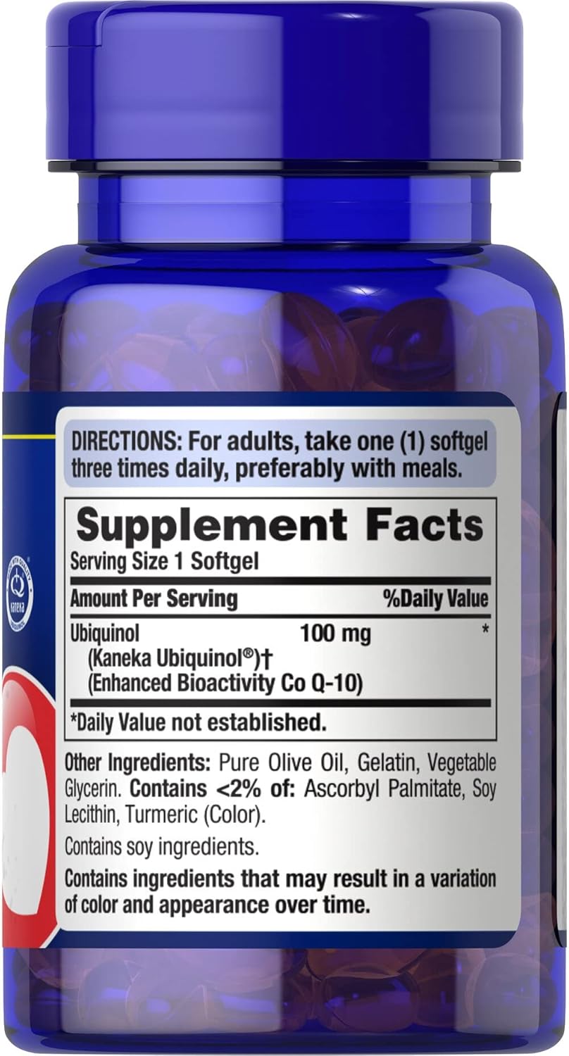 Ubiquinol 100mg 120 Softgels S805