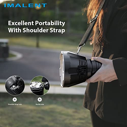 100,000 Lumens Rechargeable LED Flashlight with OLED Display F45434
