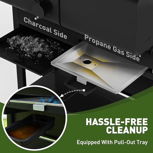 6-Burner Propane Gas Grill and Griddle with Double Stainless Steel Lids U917171