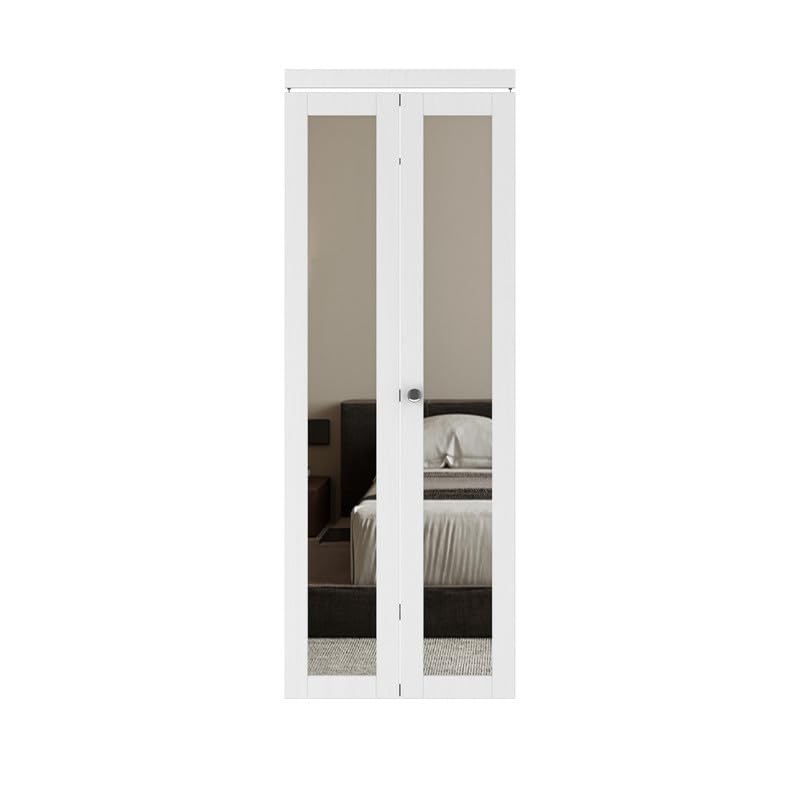 Bi-Fold Mirrored Door 30" x 80" with Hardware Kit U9543