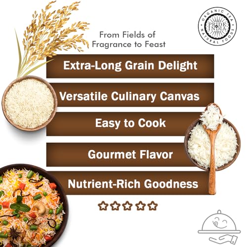 Extra Long Indian Golden Basmati Rice, 1.5 Pound Jar M40944