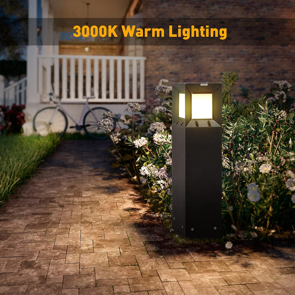 Solar Landscape Path Light, 32 Inches Outdoor Bollard Lighting Y79824