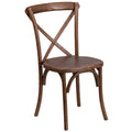 Brown Pecan Stackable Cross Back Chair M517