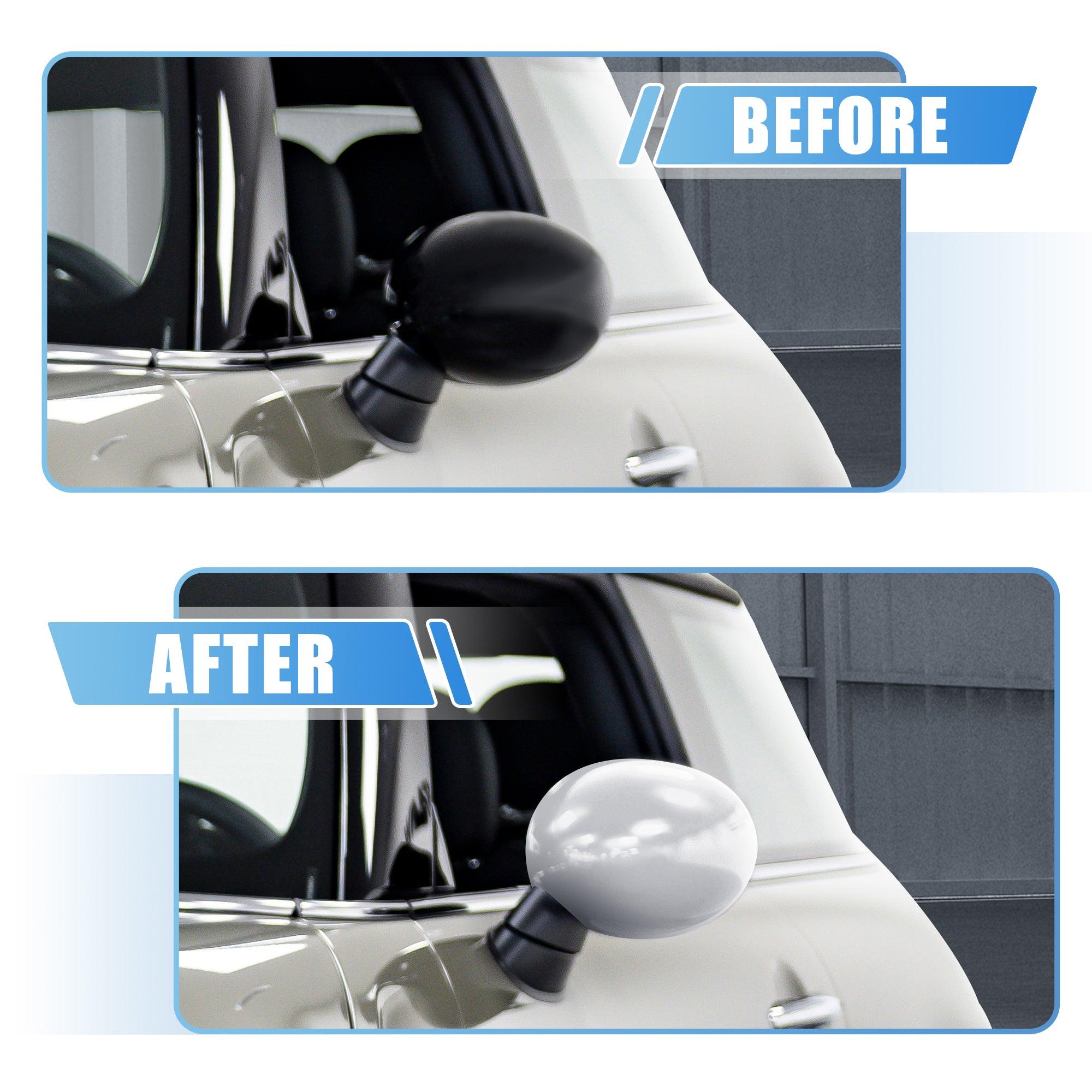 White Rearview Mirror Cover for Mini Cooper S F723
