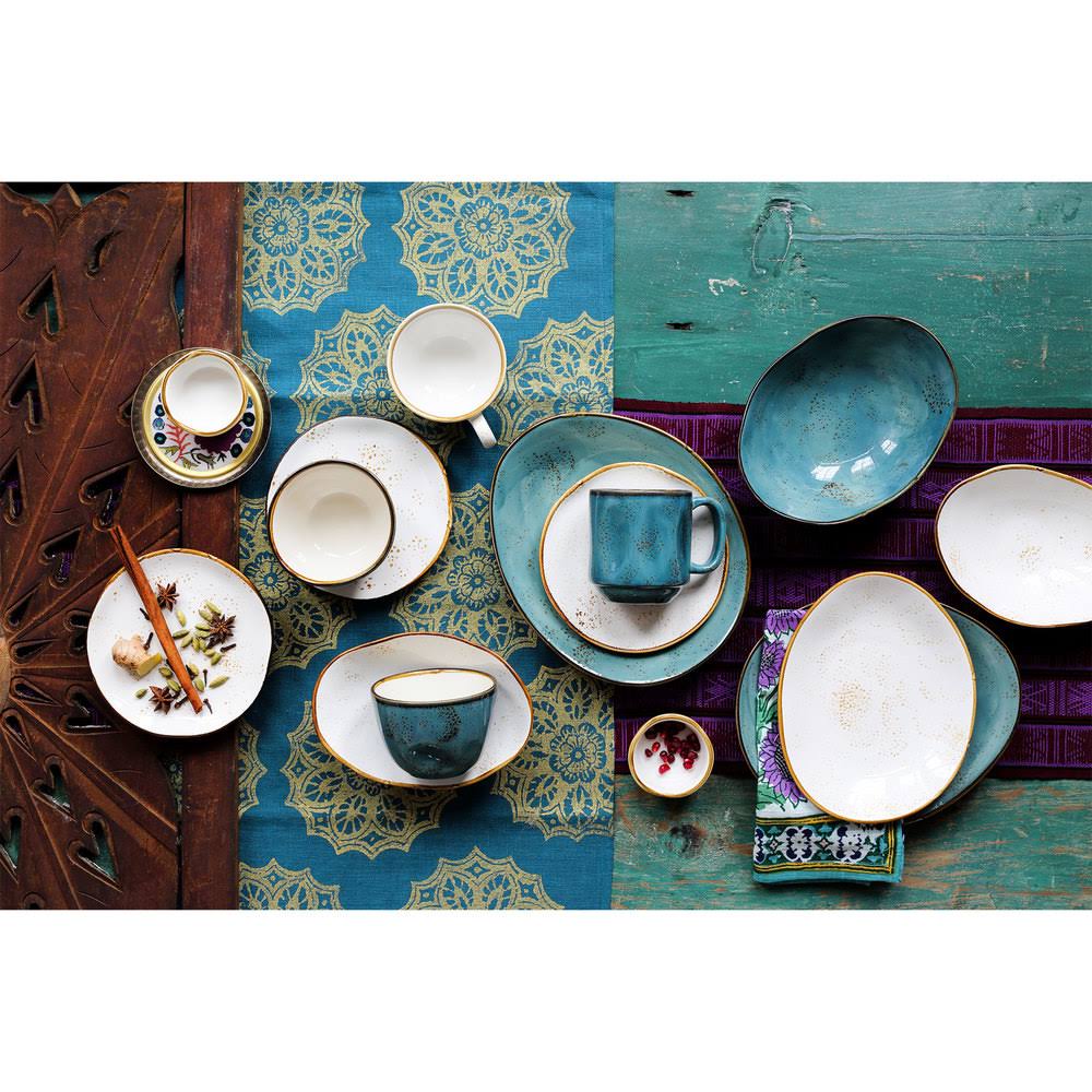 Azure 12x22 x 9 3/4x22 China Ellipse Plate - 12/Case P9669