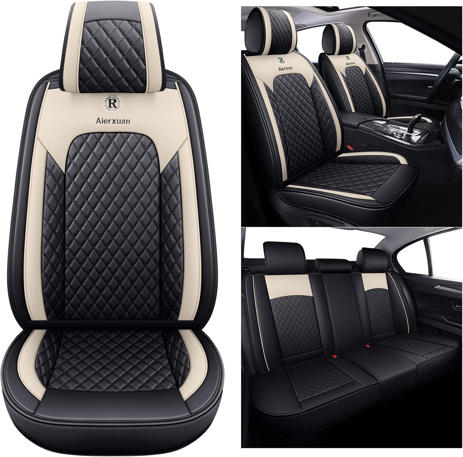 2 PCS Front Leather Waterproof Universal Seat Covers R588