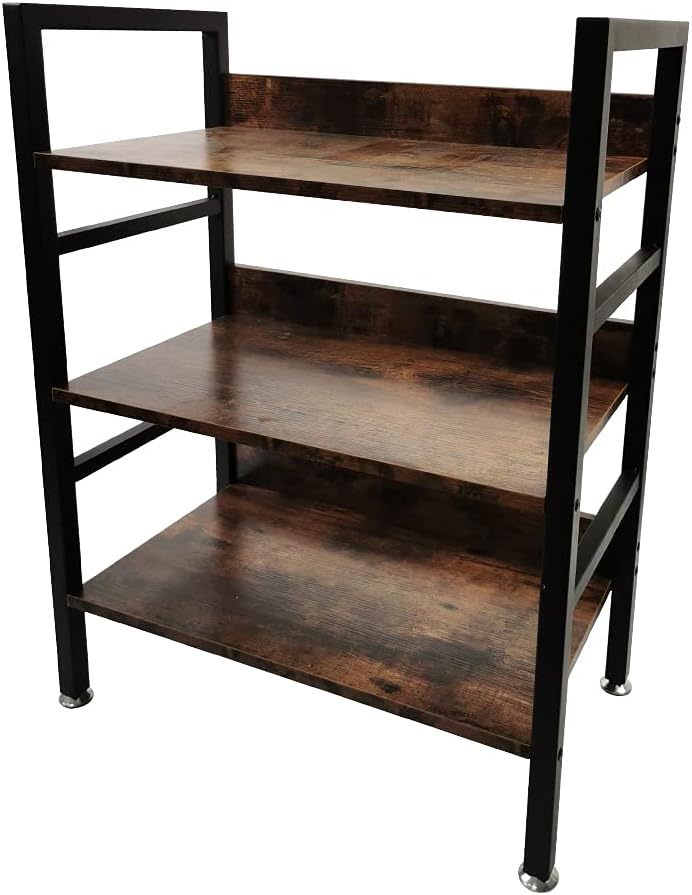 Rustic Brown 3 Tier Bookshelf R82316
