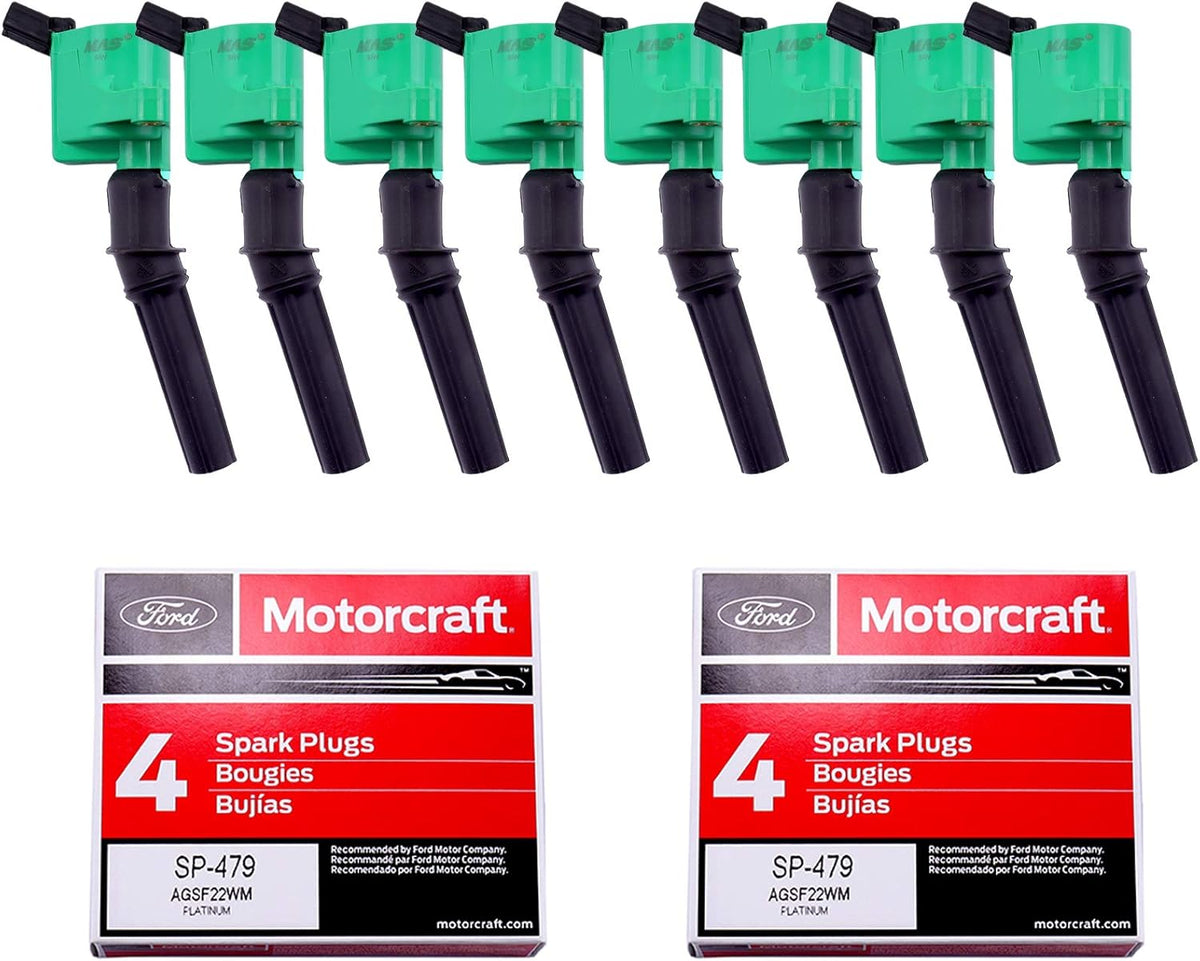 Ignition Coil and Spark Plug for Ford 4.6L 5.4L V8 H8501