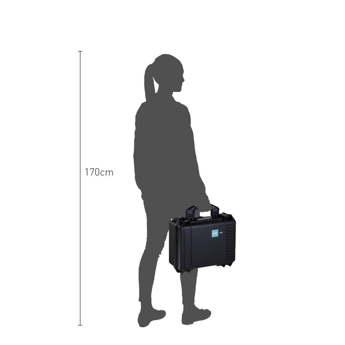Hard Case with Foam (Black with Red Handle) R9212