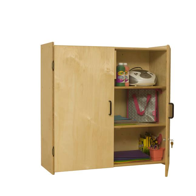 Locking Wall-Storage Cabinet, 3 Shelves A78312