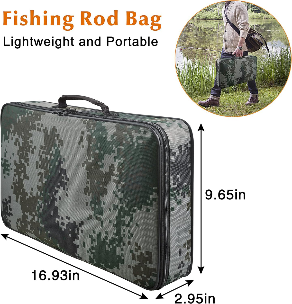 Carbon Fiber Telescopic Fishing Rod and Reel Combo Set with Carrier Bag U854669