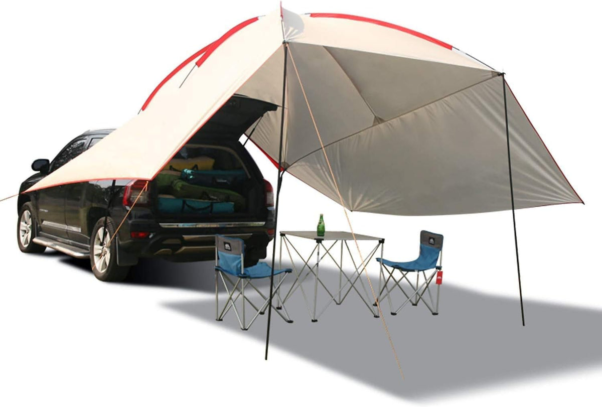 Beige/Army Green Waterproof Car Awning Sun Shelter V589843
