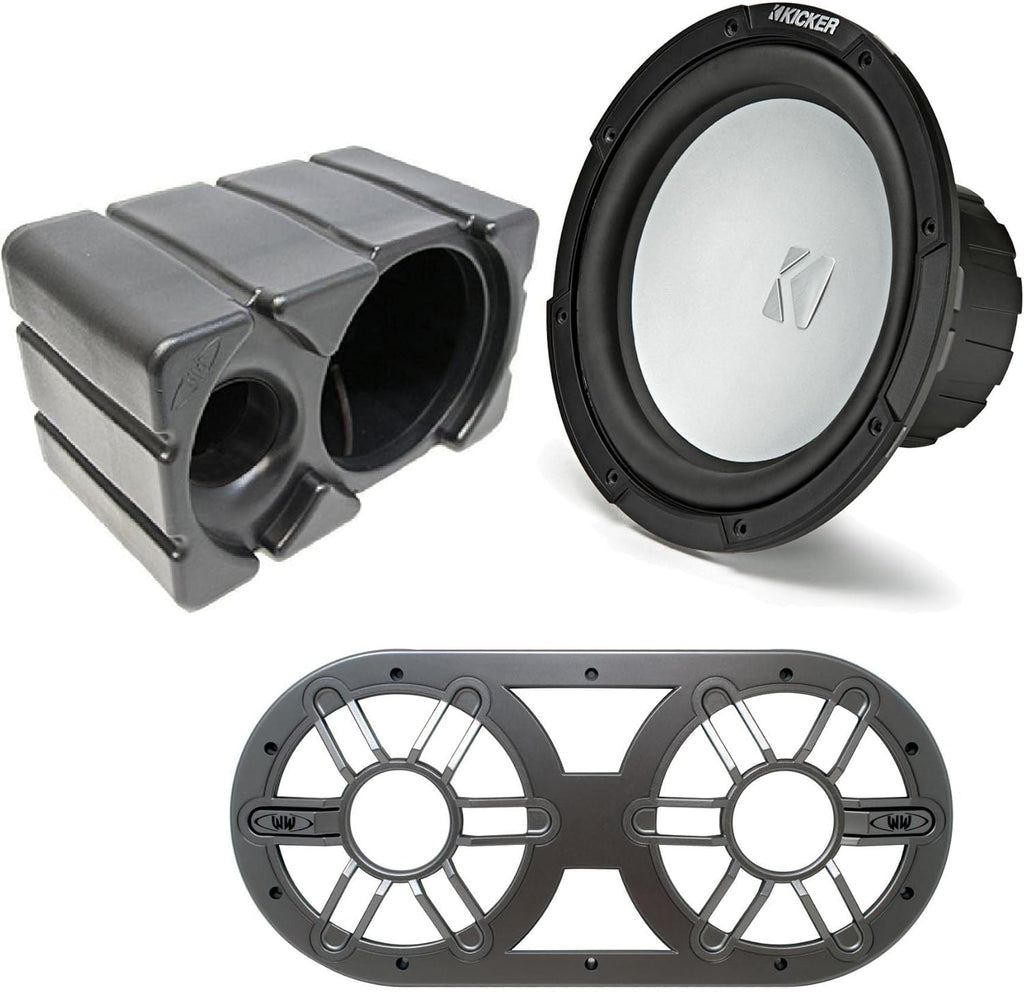 10-inch 2-Ohm Marine Grade Subwoofer with Ported Enclosure I65029