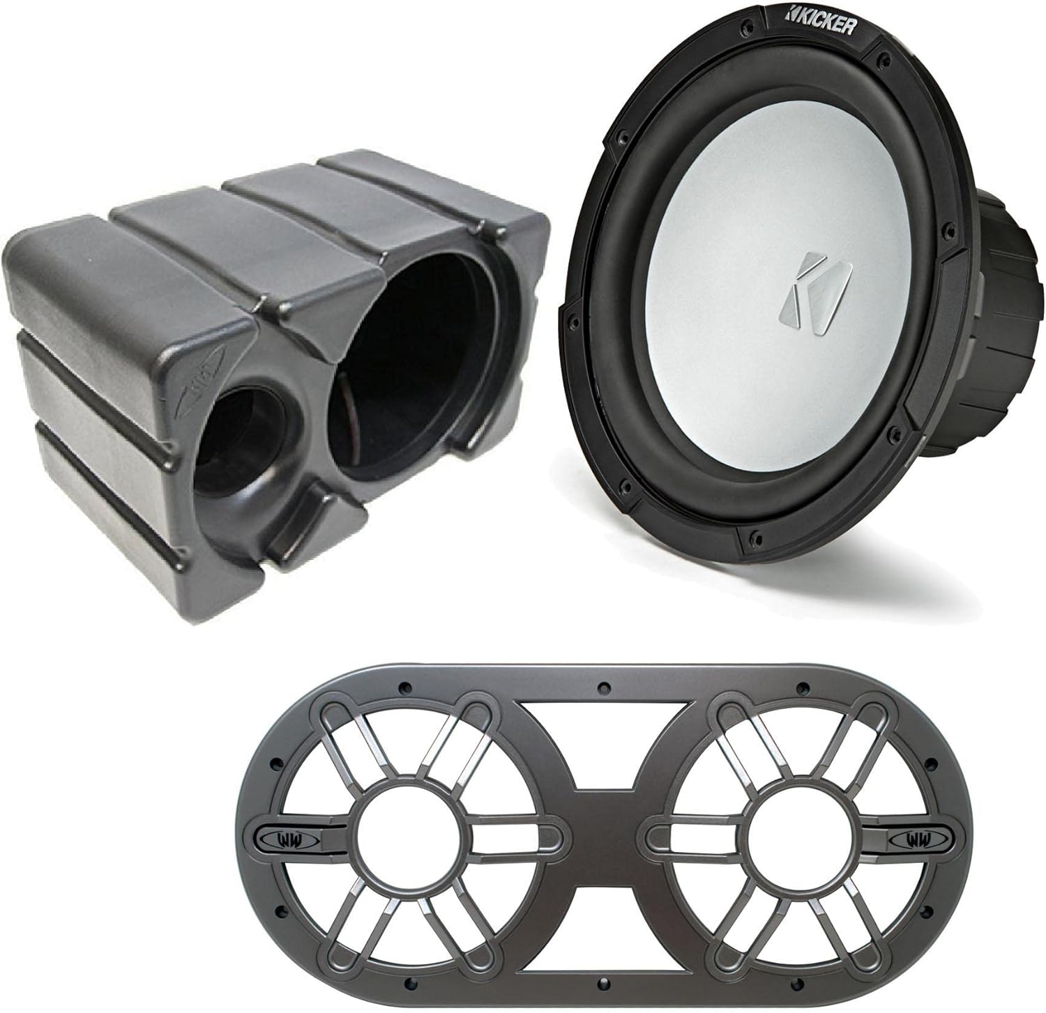 10-inch 2-Ohm Marine Grade Subwoofer with Ported Enclosure I65029