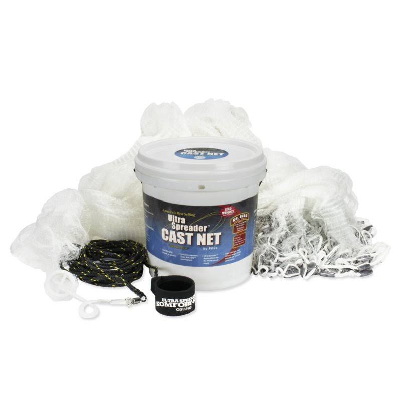 7& Spreader Cast Net 5/8 inch Mesh Clear Mono 1.5 lb Lead Wts O138514