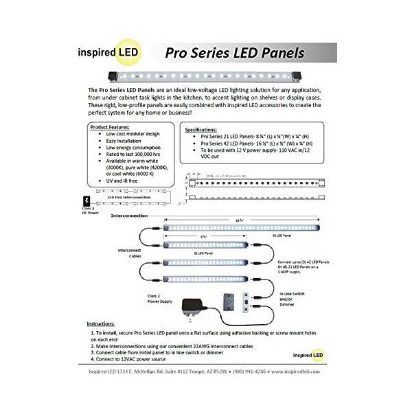 3 Light Panels LED Under Cabinet Lighting Kit U5263
