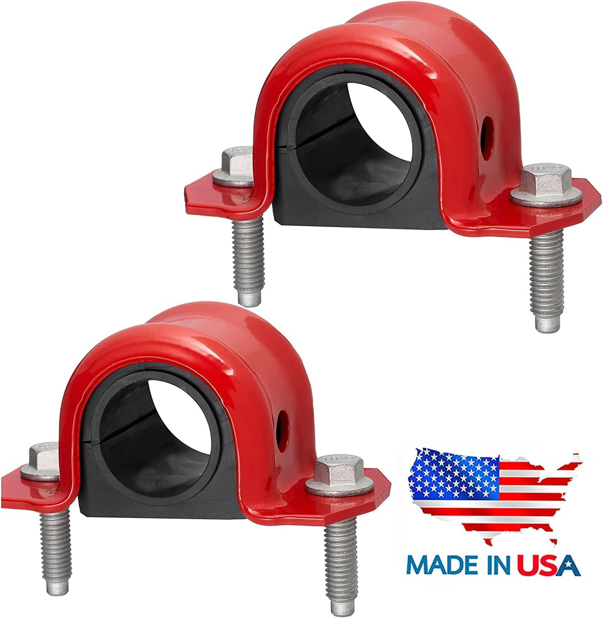 Front Sway Bar Bracket Kit + Front Bushing Kit for Jeep Wrangler 2007-2022, Pack of 2 Z312958