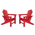 Red Plastic Folding Adirondack Chair A198