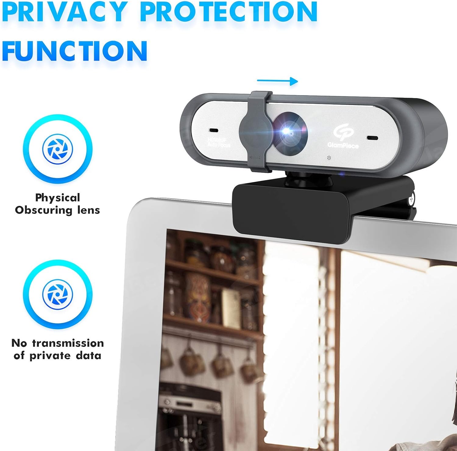 HD Webcam Autofocus 1080p with Stereo Microphone USB Webcam Pack of 2 N3180