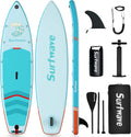 10'8''×33''×6'' Extra Wide Inflatable Paddle Board with Camera Mount O40029