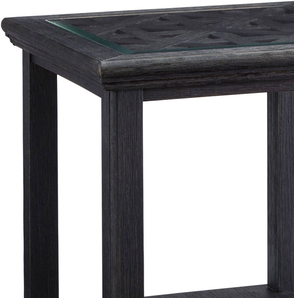 Black Square End Table O98050